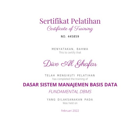 Certificate